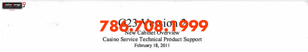 IGT G23 Casino Service Technical Product Support Manuals (Digital Download)