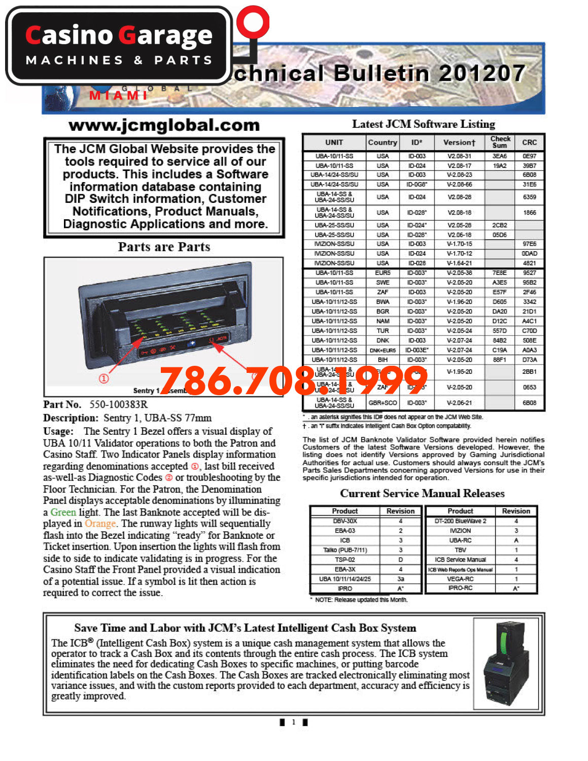 JCM Technical Bolletin 201 207-DIP Switch-Function-Definitions Manuals (Digital Download)