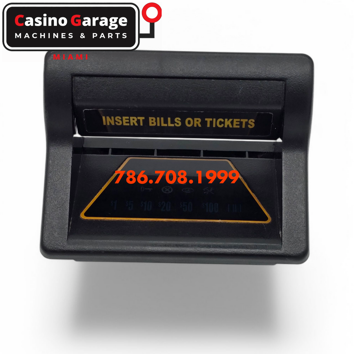 KONAMI PODIUM DOOR BEZEL BILL FOR VALIDATOR Bezels-Door