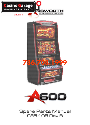 Ainsworth A600 - Spare Parts Manual