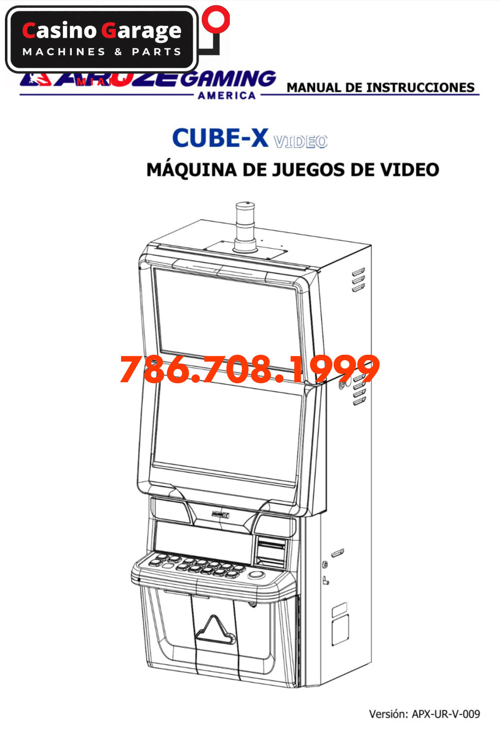 Aruze Cube X Manual de Instrucciones Espanol Manuals (Digital Download)