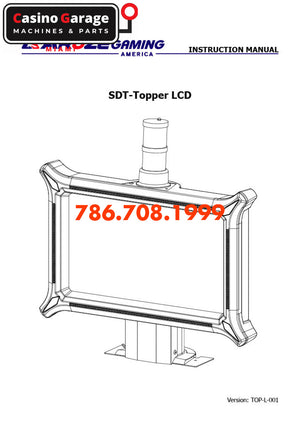 Aruze Gaming SDT LCD Topper Instruction Manual