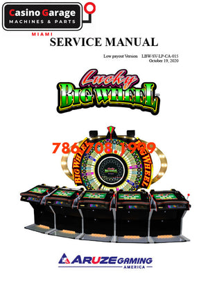 Aruze Lucky Big Wheel Service Manual