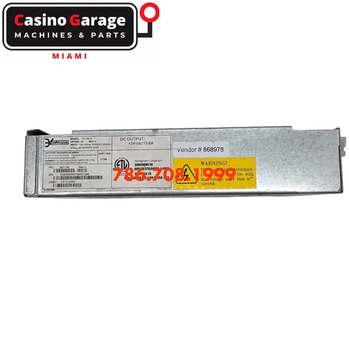 Bally Alpha 1 Power Supply YH1361A - view 5