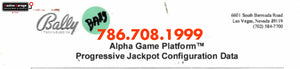 Bally Alpha Game Platform Progressive Jackpot Configuration Data