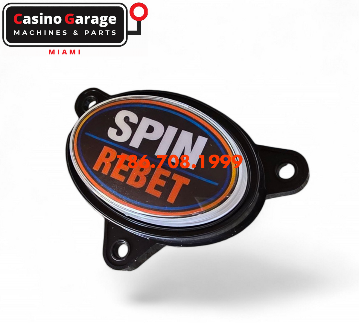 Bally Wave Button with LED, spin/rebet, OEM Bally part FT-007