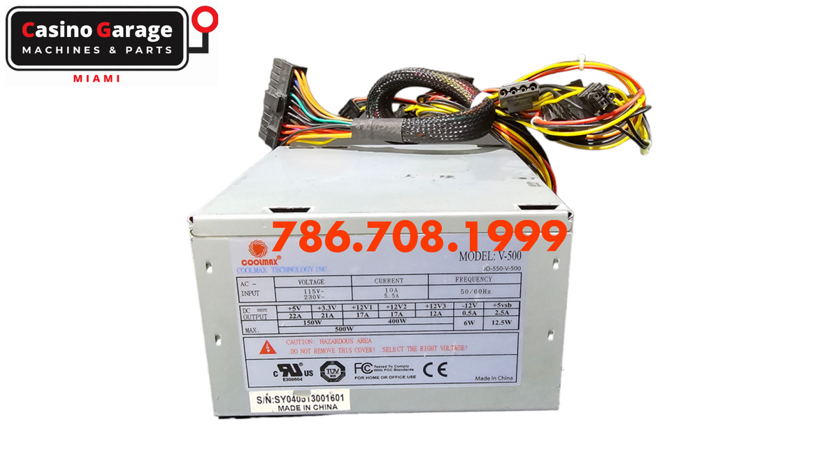 Wms Bb1 - 500W Coolmax Power Supply Supplies