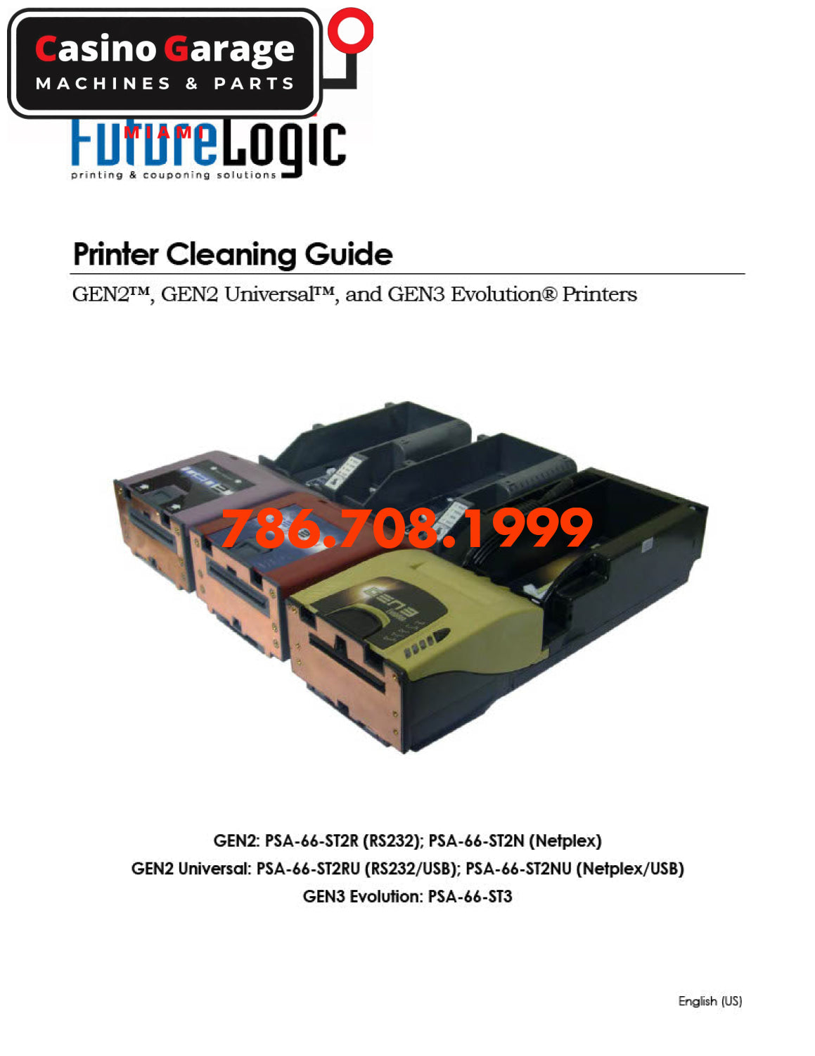 FutureLogic Printer Cleaning Guide GEN2 GEN2 Universal GEN3 Evolution Manuals (Digital Download)