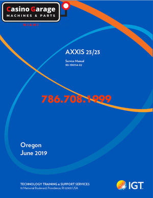 IGT AXXIS 23/23 Service Manual