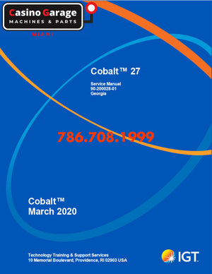 IGT Cobalt 27 Service Manual
