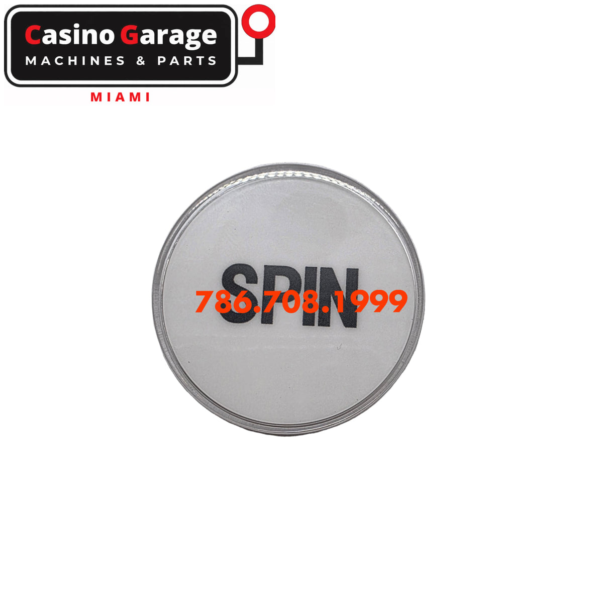 IGT Crystal Button Cap with SPIN text + Transparent cap Button