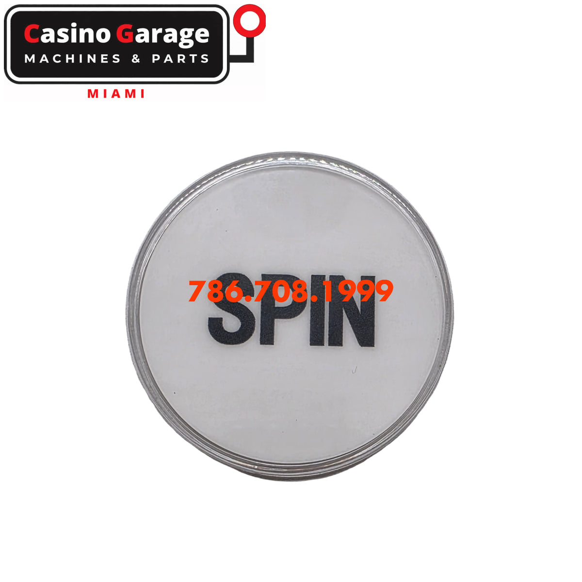IGT Crystal Button Cap with SPIN text + Transparent cap Button