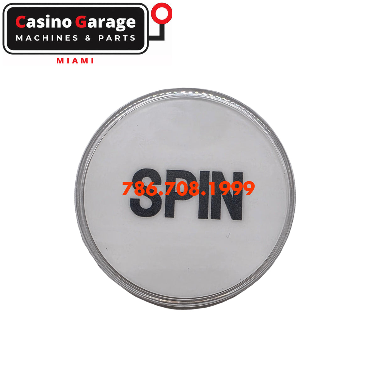 IGT Crystal Button Cap with SPIN text + Transparent cap Button
