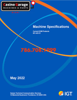 IGT Electrical Machine Specifications EGM