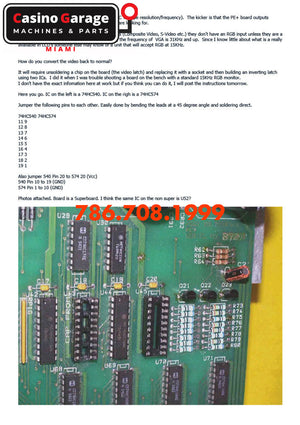 IGT PE CPU Modification pour Moniteur LCD