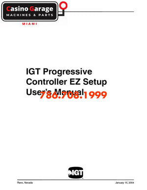 IGT Progressive Controller EZ Setup User Manual