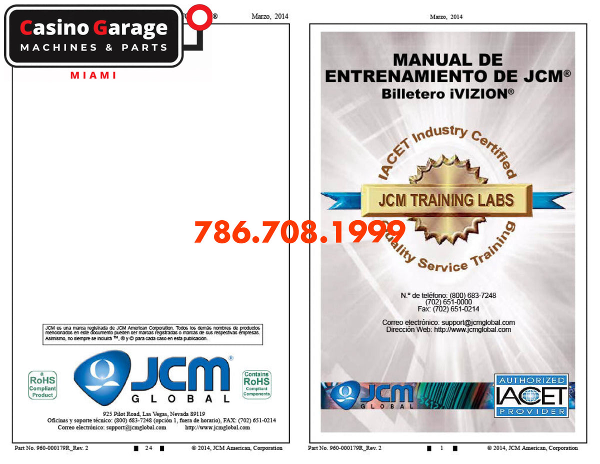 JCM IVIZION-Training Overview Spanish Manuals (Digital Download)
