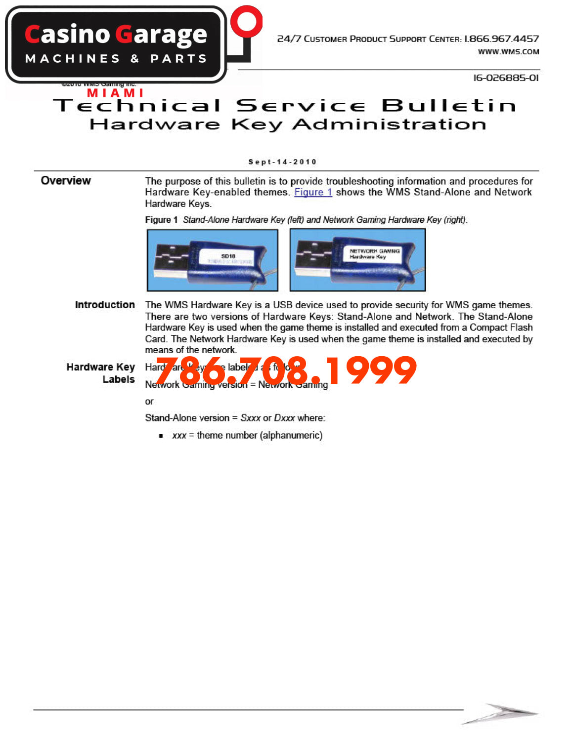 WMS BB2 Hardware Key Administration Manuals (Digital Download)